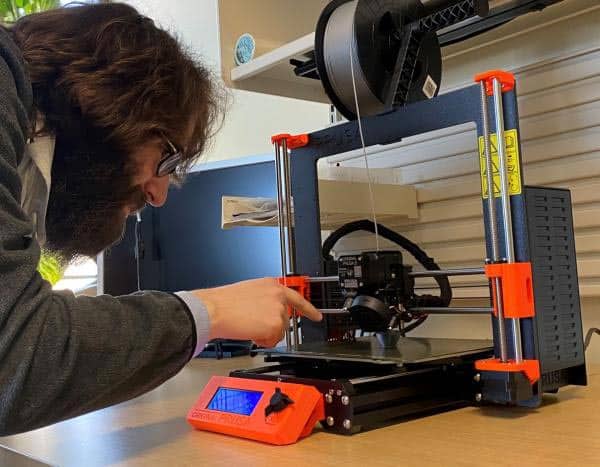 Alan working with 3D printer